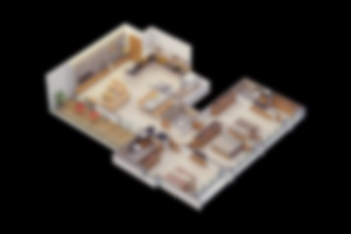 3 BHK Floor Plan - Representative Image